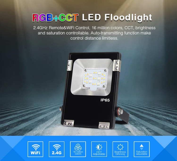 10W RGB+CCT LED Floodlight - Click Image to Close